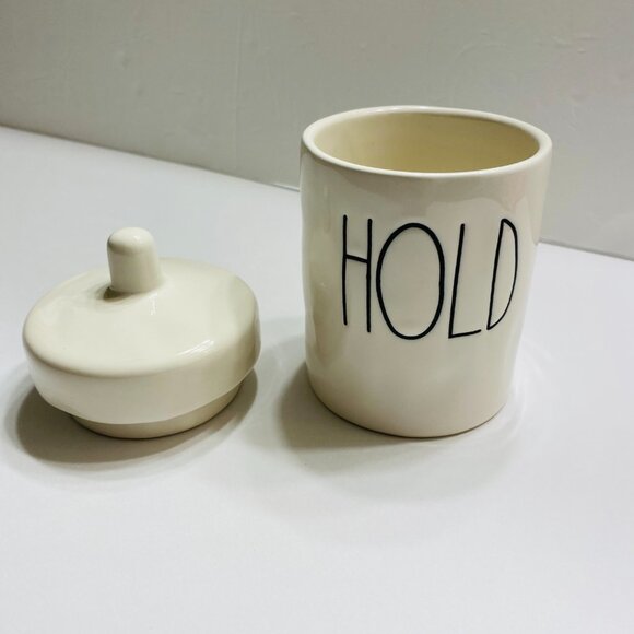 2/$18🌴 Rae Dunn Jar with Lid, 5 1/2 inches, Farmhouse Decor, HOLD graphic - Picture 3 of 10